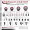 Service Caster 3.5'' Red Poly Wheel Swivel 7/16'' Grip Ring Stem Caster with Brake SCC-GR20S3514-PPUB-RED-PLB-716138 - alternate 3